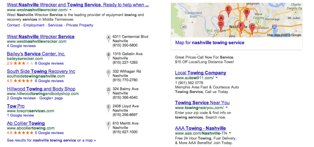 google-search-results-with-reviews-map