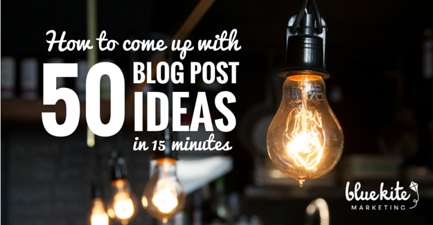 How to come up with 50 blog post ideas in 15 minutes