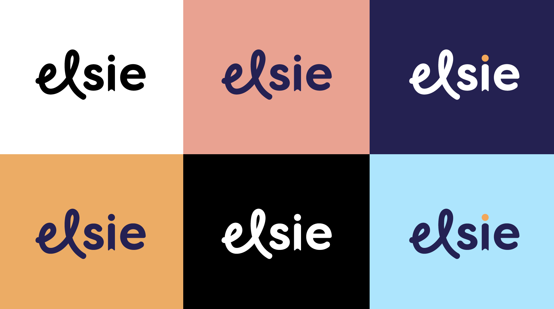 Different colors of the Elsie logo